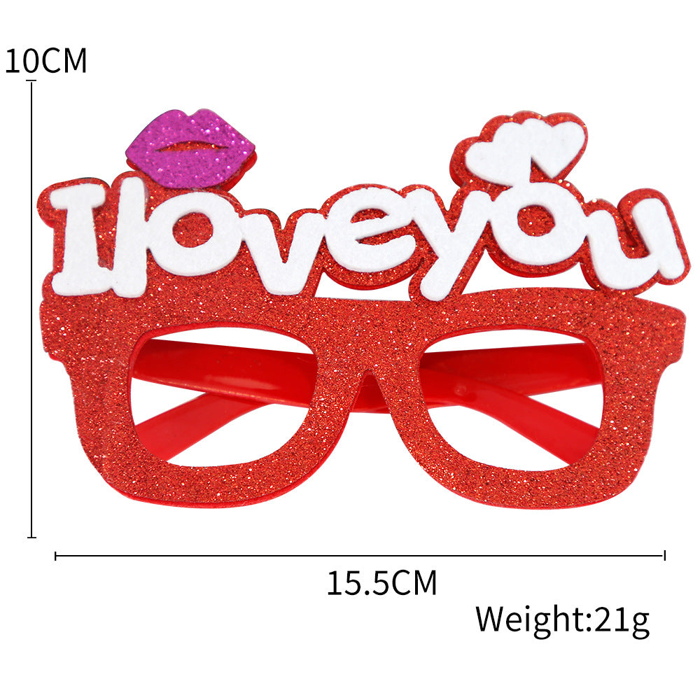 Wholesale Valentine's Day Glasses Party Party Decorations Love Love Party Glasses Photo Props